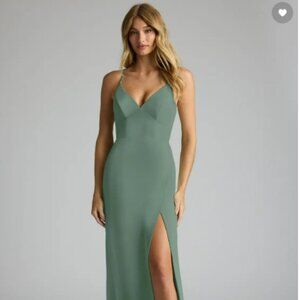Bridesmaid Dress: Azazie Becca Eucalyptus Chiffon Dress